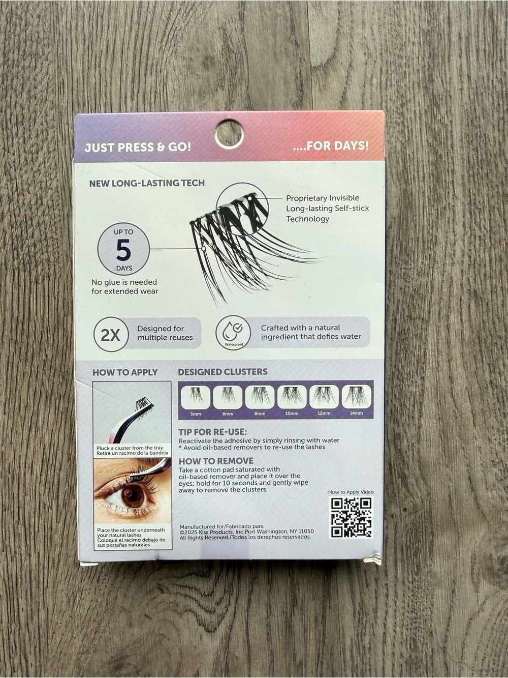 NIB- imPRESS Long Lasting Self-Stick Individual Lash Clusters-No Glue - Picture 2 of 12